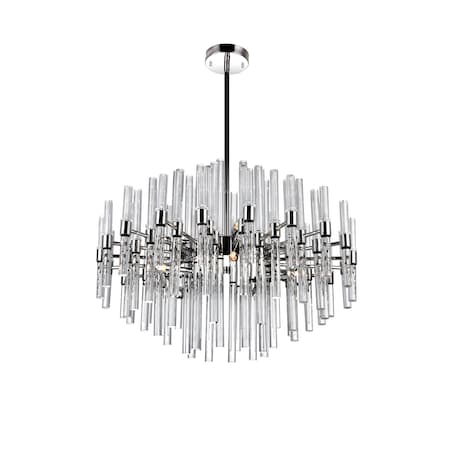 Cwi Lighting Miroir 10 Light Chandelier With Polished Nickel Finish 1137P26-10-613